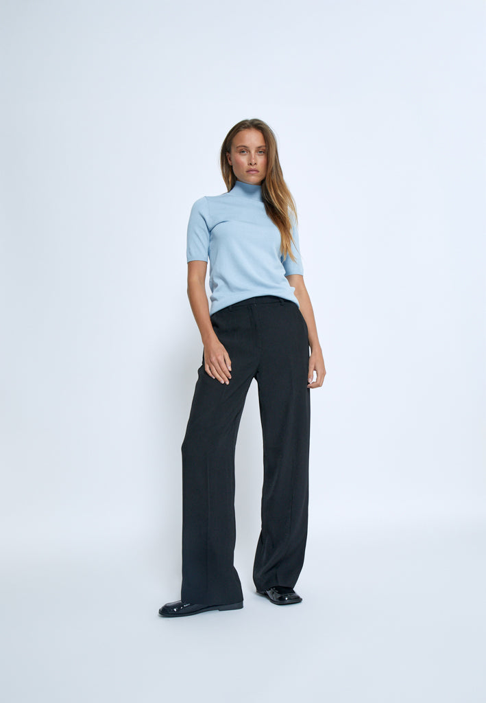 Minus MSLima Roll Neck Knit T-Shirt 1048 Ice Blue