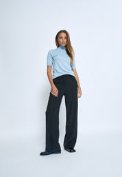 Minus MSLima Roll Neck Knit T-Shirt 1048 Ice Blue