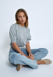 Minus MSLiva Metallic Pullover T-Shirt 112MET Light Grey Metal.