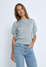 Minus MSLiva Metallic Pullover T-Shirt 112MET Light Grey Metal.