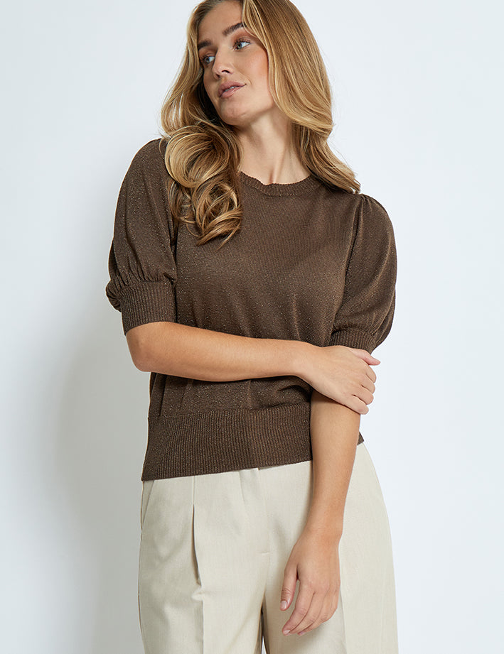 Minus MSLiva Metallic Pullover T-Shirt 392MET Dark Earth Metallic
