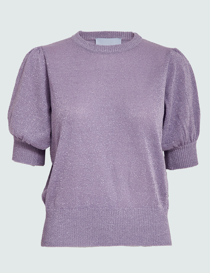 Minus MSLiva Metallic Pullover T-Shirt 7140MET PASTEL LILAC MET