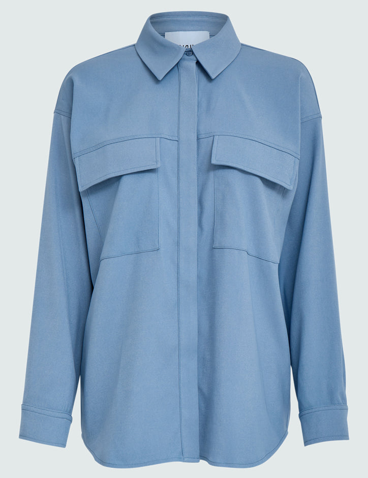 Minus MSLivina Oversize Shirt Shirt 1043 Citadel Blue