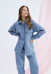 Minus MSLivina Oversize Shirt Shirt 1043 Citadel Blue