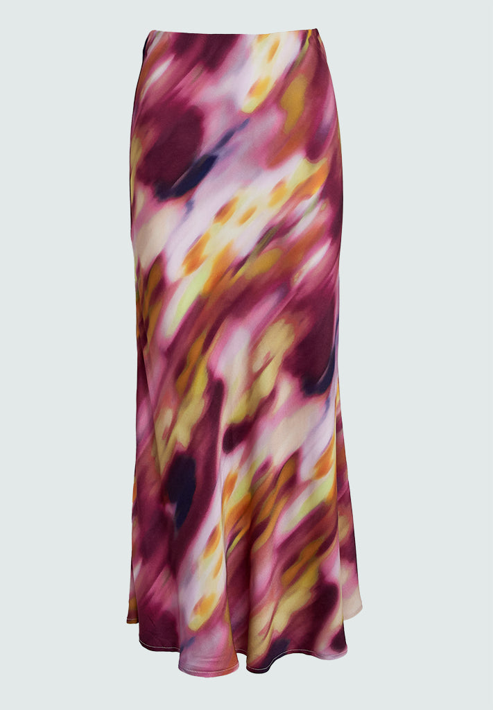 Minus MSLucinda Midi Skirt Skirt 7140P Pastel Lilac Print