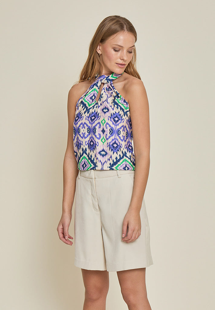 Minus MSMadima Halter Neck Top Top 1529 Dusted Peri P