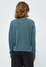 Minus MSMajsa V- Neck Knit Pullover Pullover 1043 Citadel Blue