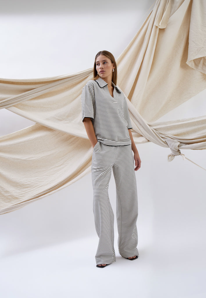 Minus MSMaki High Waist Pant Pant 100S Black Striped