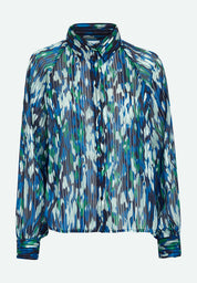 Minus MSMarja Shirt Shirt 579P Blue Depths Print
