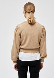 Minus MSMary knit cardigan Cardigans 733M Light Leather Brown Melange