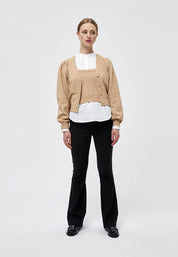 Minus MSMary knit cardigan Cardigans 733M Light Leather Brown Melange