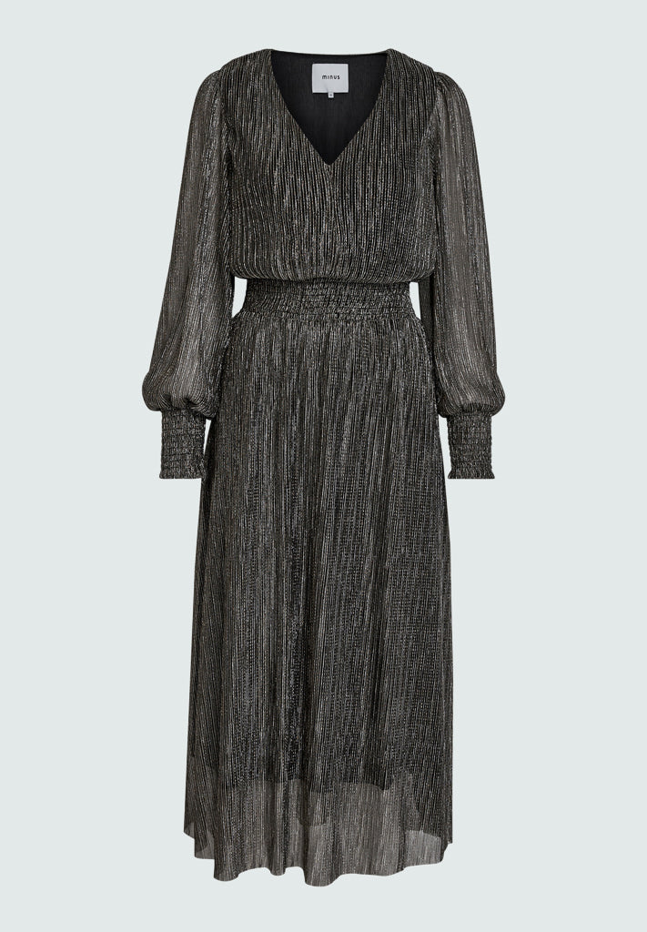 Minus MSMavena Midi Dress Dress 100MET Black Metallic