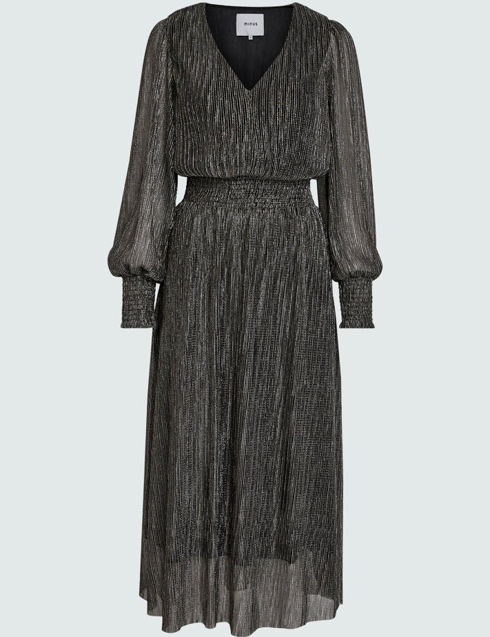 Minus MSMavena Midi Dress Dress 100MET Black Metallic