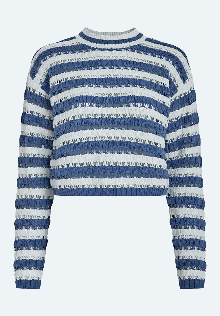 Minus MSMelvina Cropped Pullover Pullover 1590S Blue Bonnet St