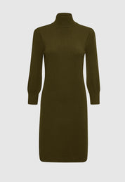 Minus MSMersin Highneck Knit Dress Dress 471M Dark Olive Melange