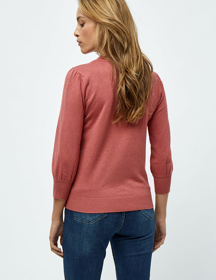 Minus MSMersin Knit Pullover Pullover 4201M Dusty Cedar Red Melange