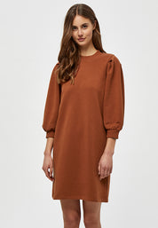 Minus MSMika Puff Sweat Dress Dress 0155 Dark Sand