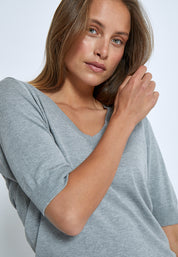 Minus MSMilla Knit T-Shirt T-Shirt 112M Light Grey Melange