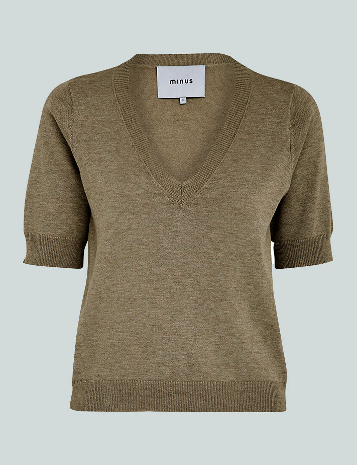 Minus MSMilla Knit T-Shirt T-Shirt 3819M Gothic Olive Melange