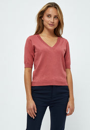 Minus MSMilla Knit T-Shirt T-Shirt 4201M Dusty Cedar Red Melange