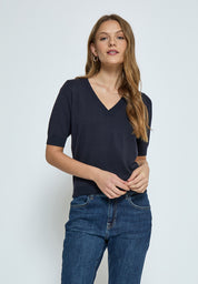 Minus MSMilla Knit T-Shirt T-Shirt 542 Black Iris Solid
