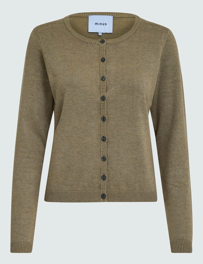 Minus MSNew Laura Cardigan Cardigans 3819M Gothic Olive Melange