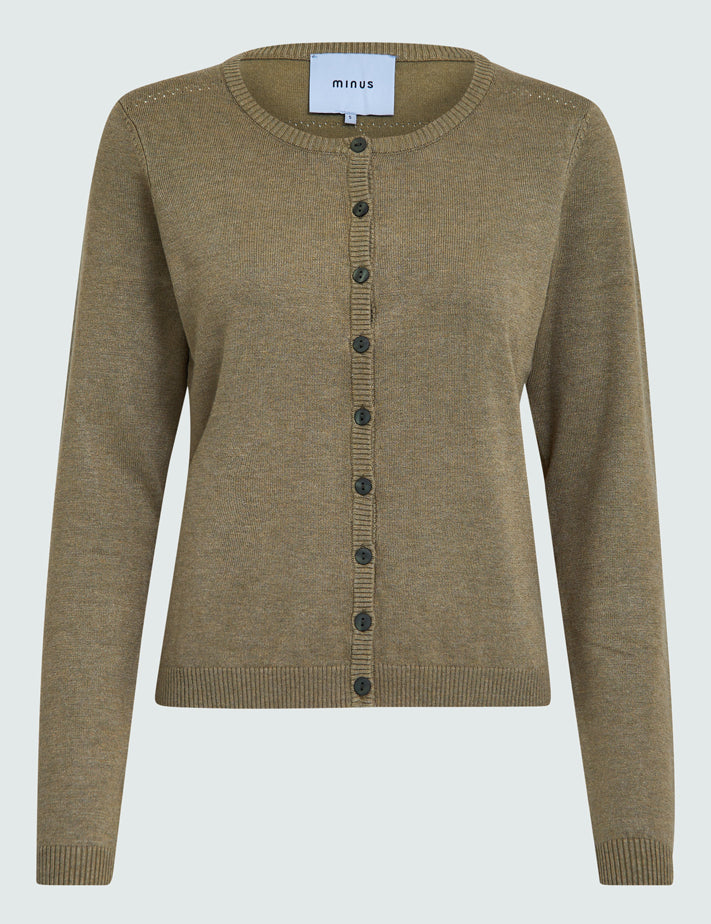 Minus MSNew Laura Cardigan Cardigans 3819M Gothic Olive Melange