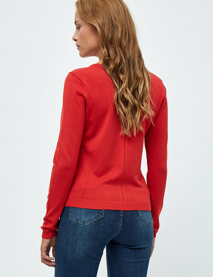 Minus MSNew Laura Cardigan Cardigans 6030 Lava Red