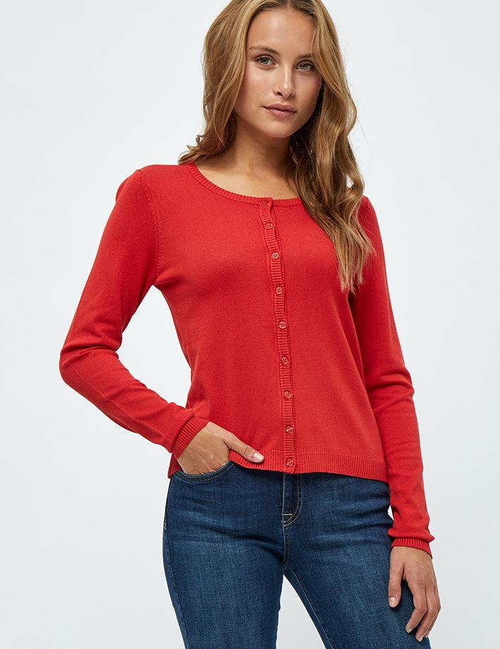 Minus MSNew Laura Cardigan Cardigans 6030 Lava Red