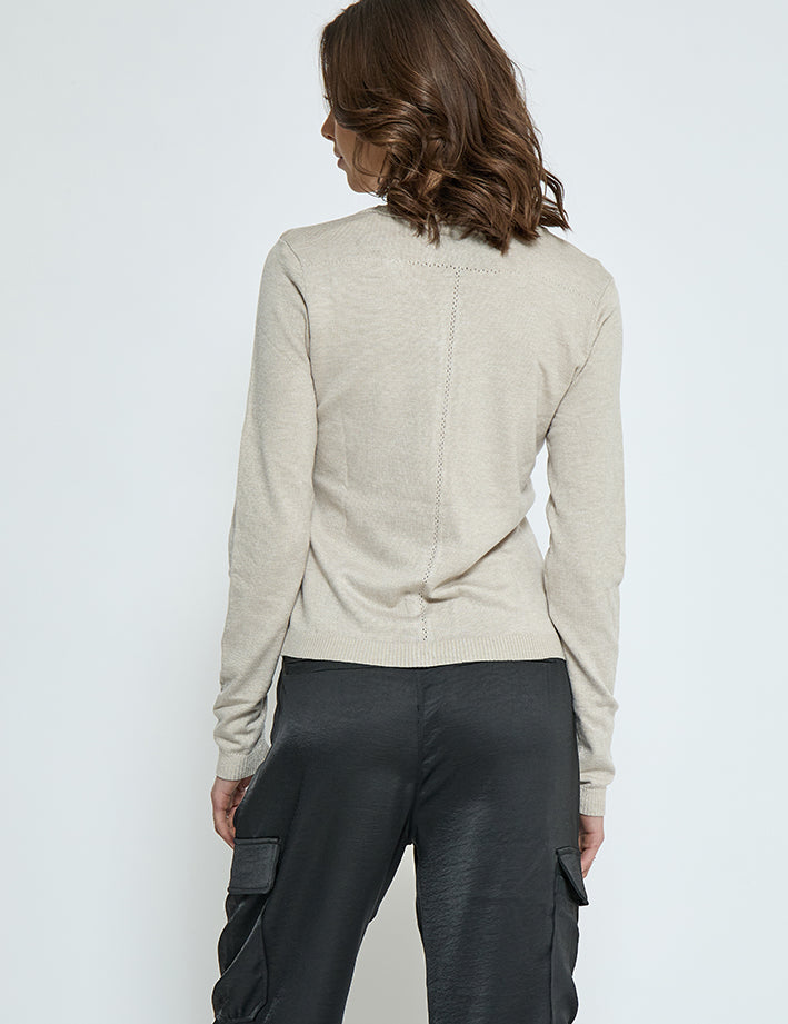 Minus MSNew Laura Cardigan Cardigans 9015M Sand Gray Melange