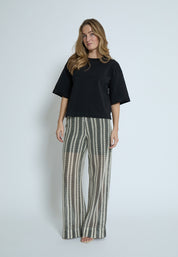 Minus MSNila Pant Pant 100S Black Striped