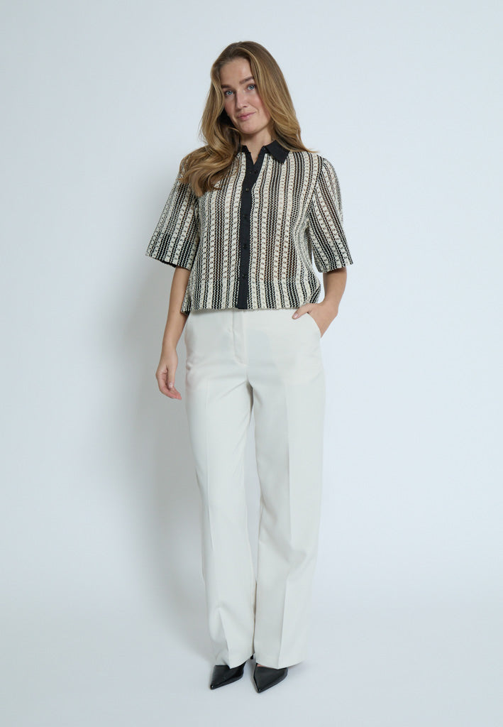 Minus MSNila Shirt Shirt 100S Black Striped