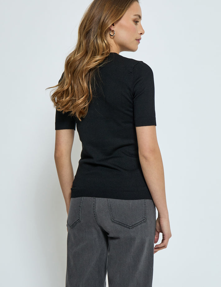 Minus MSPamela Knit T-Shirt T-Shirt 100 Black