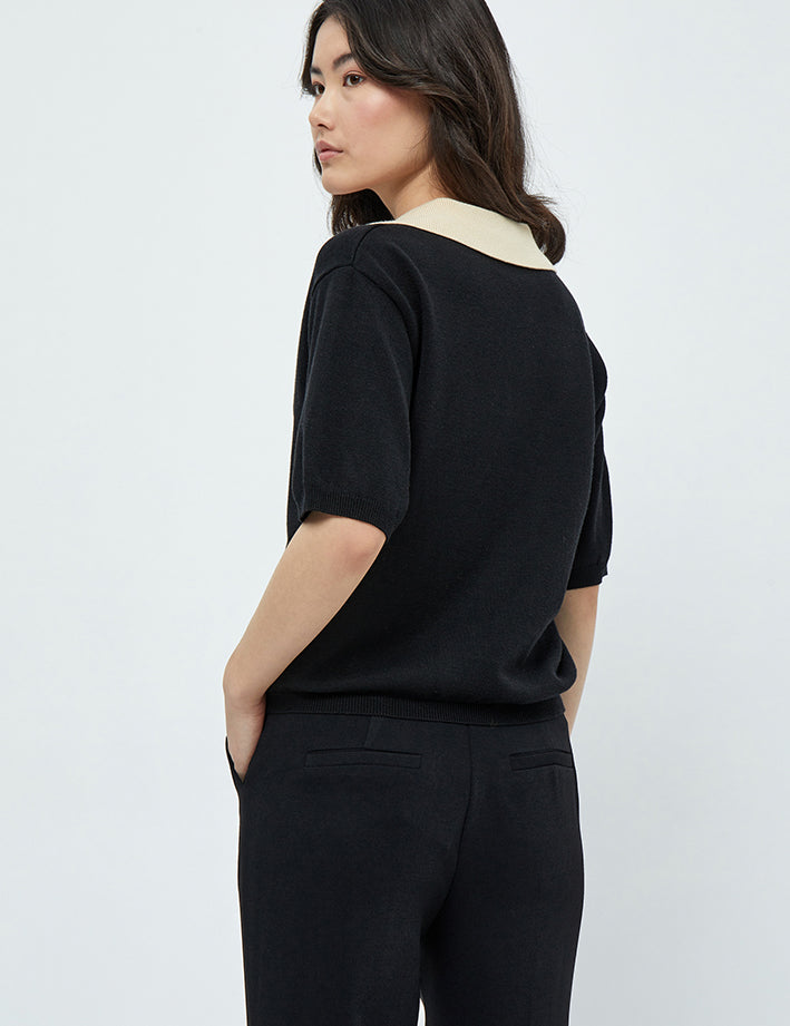 Minus MSPamia Knit Polo T-Shirt T-Shirt 100 Black