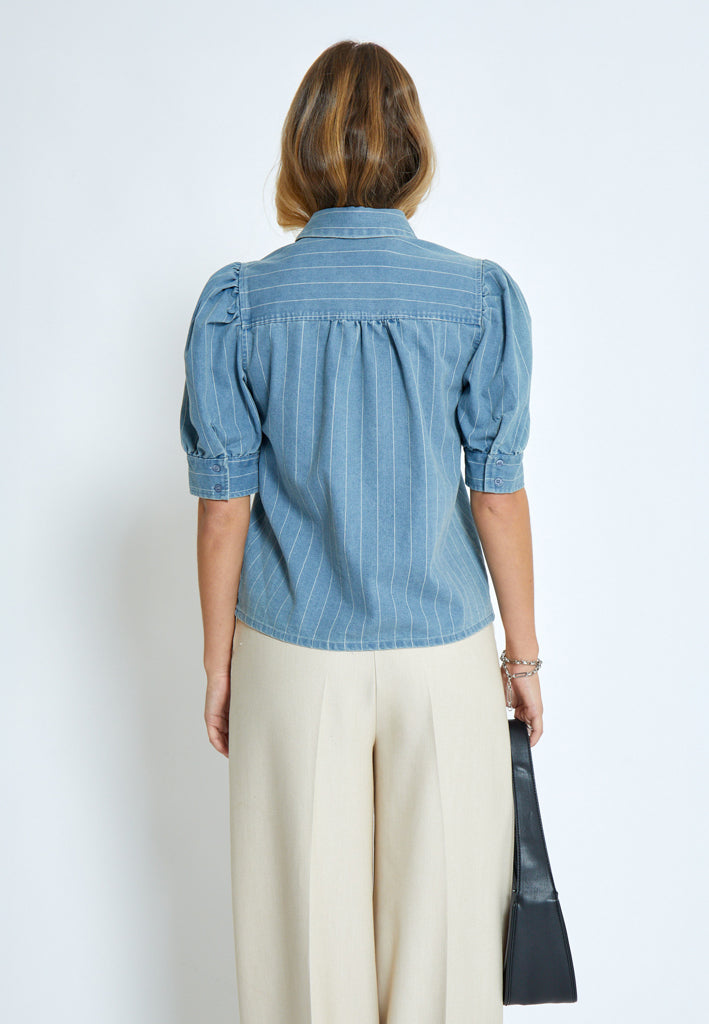 Minus MSPria Short Sleeve Shirt Shirt 001 Light Denim