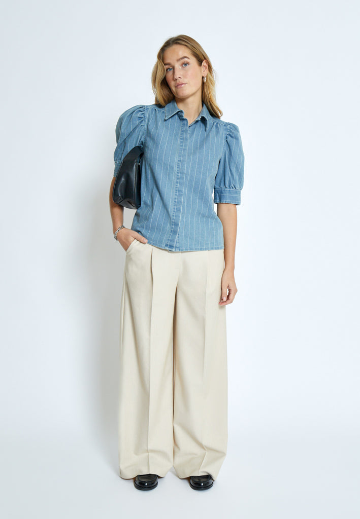 Minus MSPria Short Sleeve Shirt Shirt 001 Light Denim
