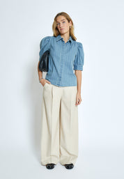 Minus MSPria Short Sleeve Shirt Shirt 001 Light Denim