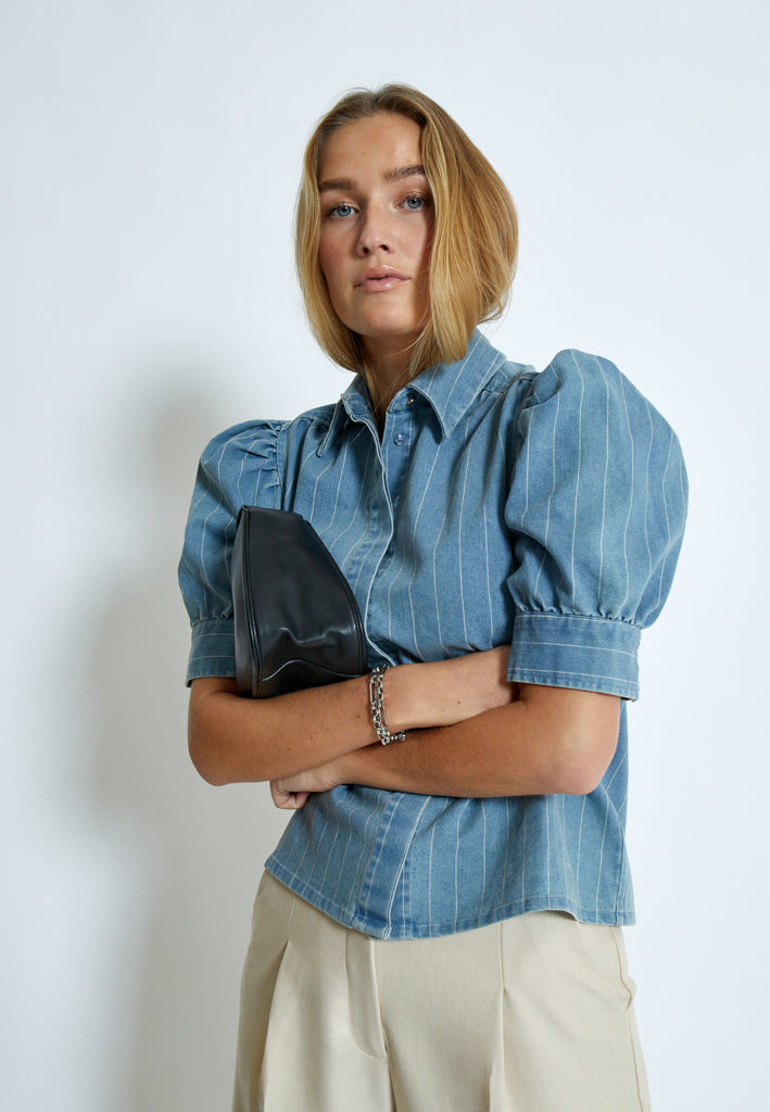 Minus MSPria Short Sleeve Shirt Shirt 001 Light Denim