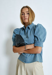 Minus MSPria Short Sleeve Shirt Shirt 001 Light Denim