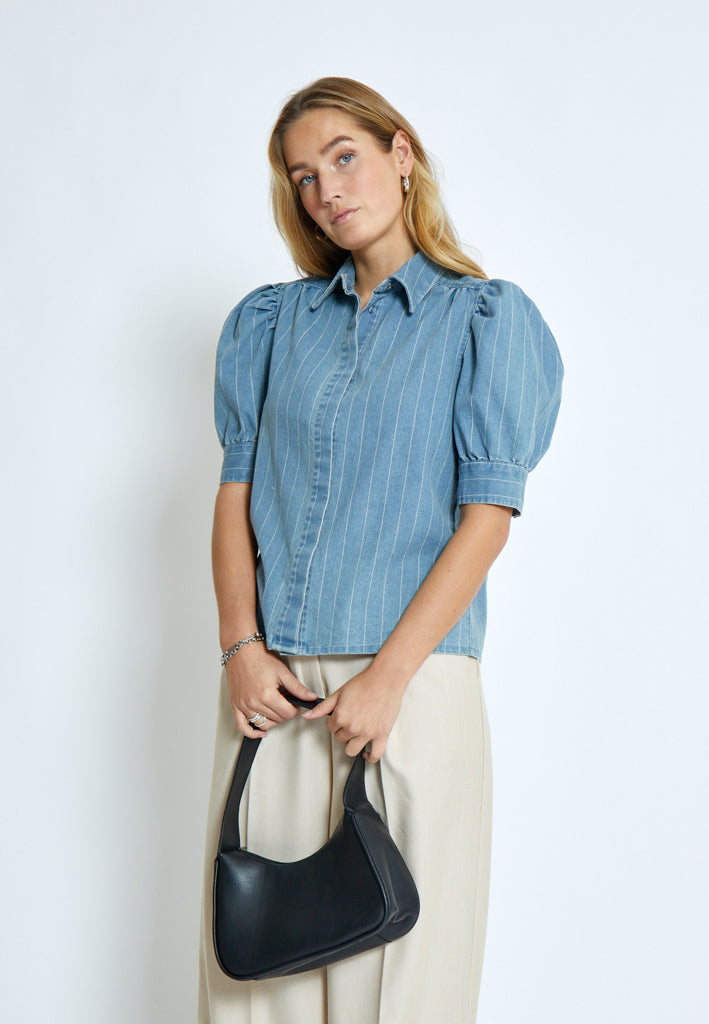 Minus MSPria Short Sleeve Shirt Shirt 001 Light Denim