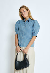 Minus MSPria Short Sleeve Shirt Shirt 001 Light Denim