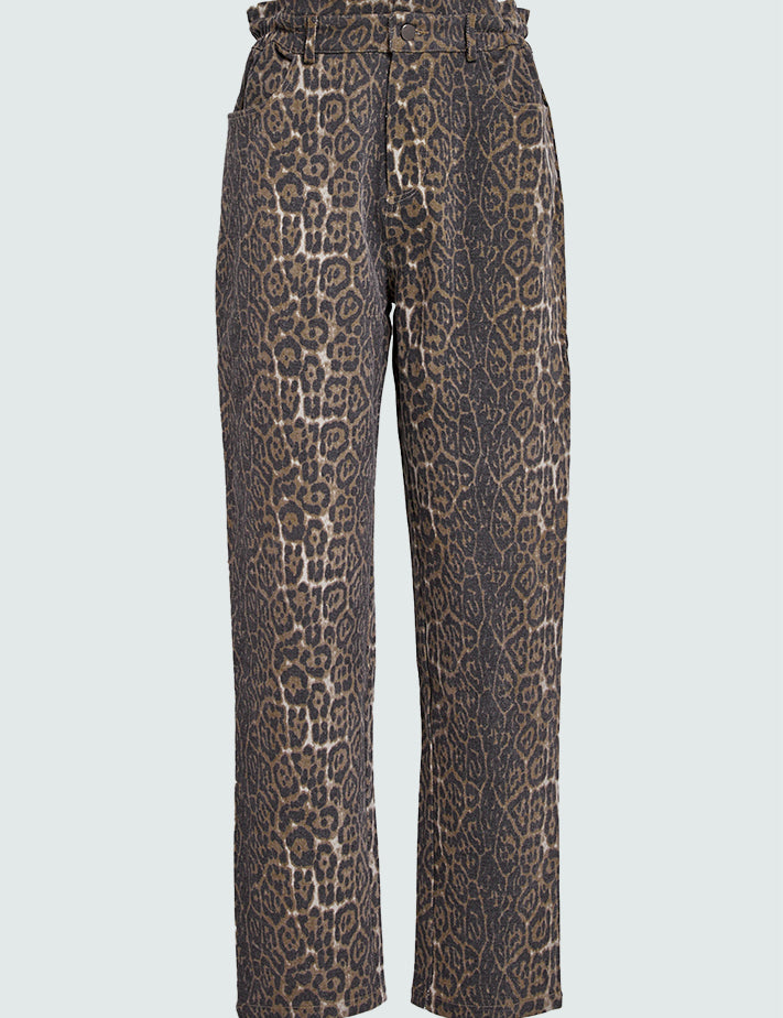 Minus MSRana Pant Pant 9011P Brown Leo Print