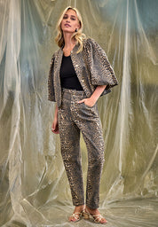 Minus MSRana Pant Pant 9011P Brown Leo Print