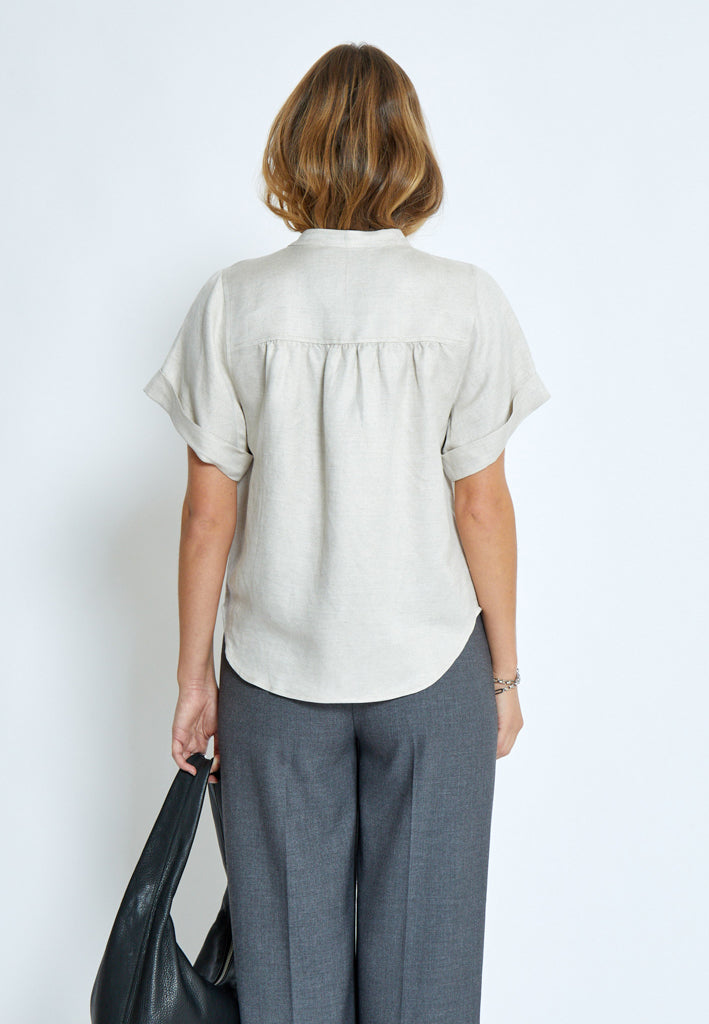 Minus MSSabbi Linen Blouse Blouse 353M Nomad Sand Melange