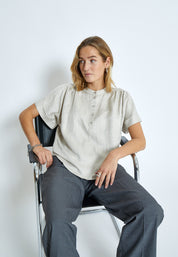 Minus MSSabbi Linen Blouse Blouse 353M Nomad Sand Melange