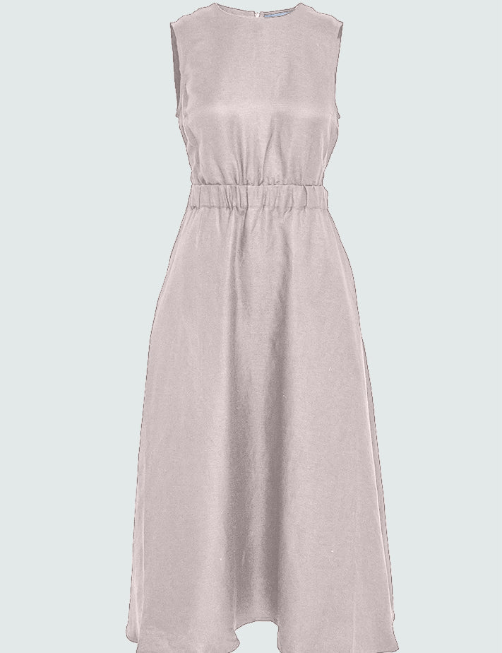 Minus MSSabbi Midi Linen Dress Dress 353M Nomad Sand Melange