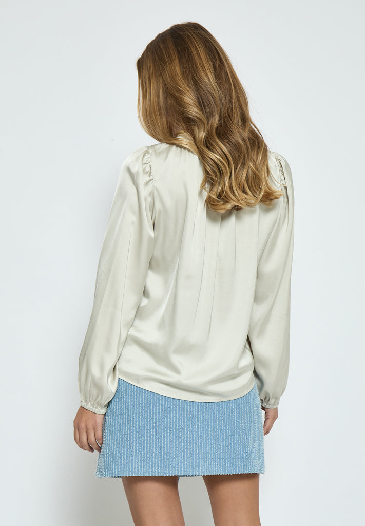 Minus MSSelva V Blouse Blouse 0175 Light Birch