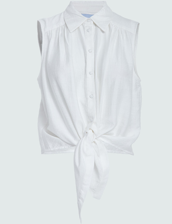 Minus MSSeria Sleveless Shirt Shirt 235 Cloud Dancer