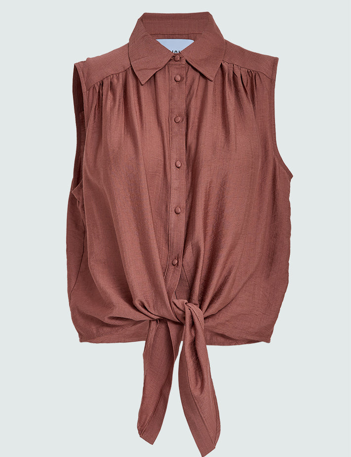 Minus MSSeria Sleveless Shirt Shirt 4800 Smoked Paprika