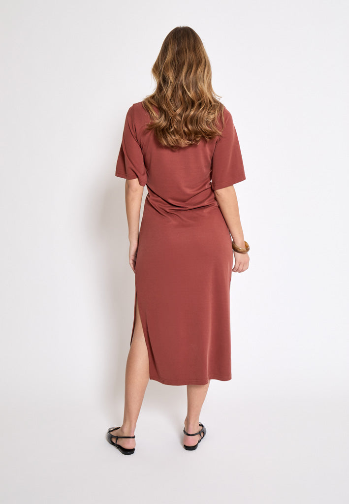 Minus MSSevera Midi Modal Dress Dress 4800 Smoked Paprika